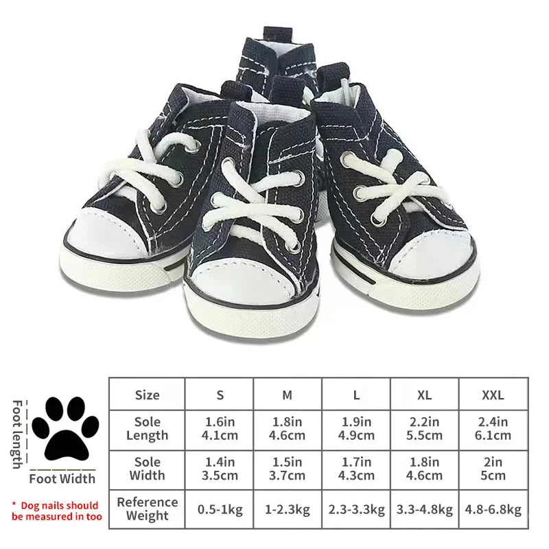 Pet Non Slip Denim Canvas Shoes For Dogs And Cats Universal Outdoor Breathable