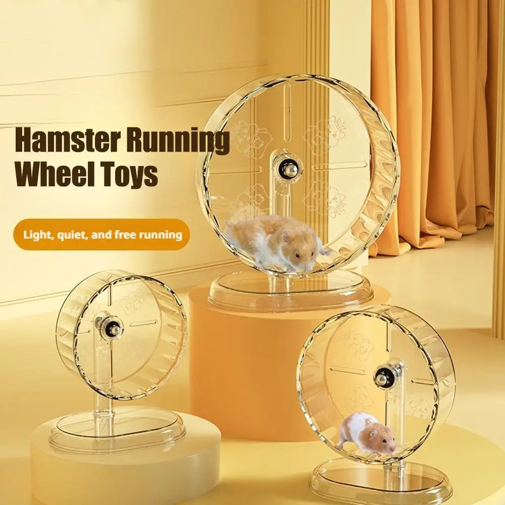 Silent Hamster Running Wheel Transparent Wide Design