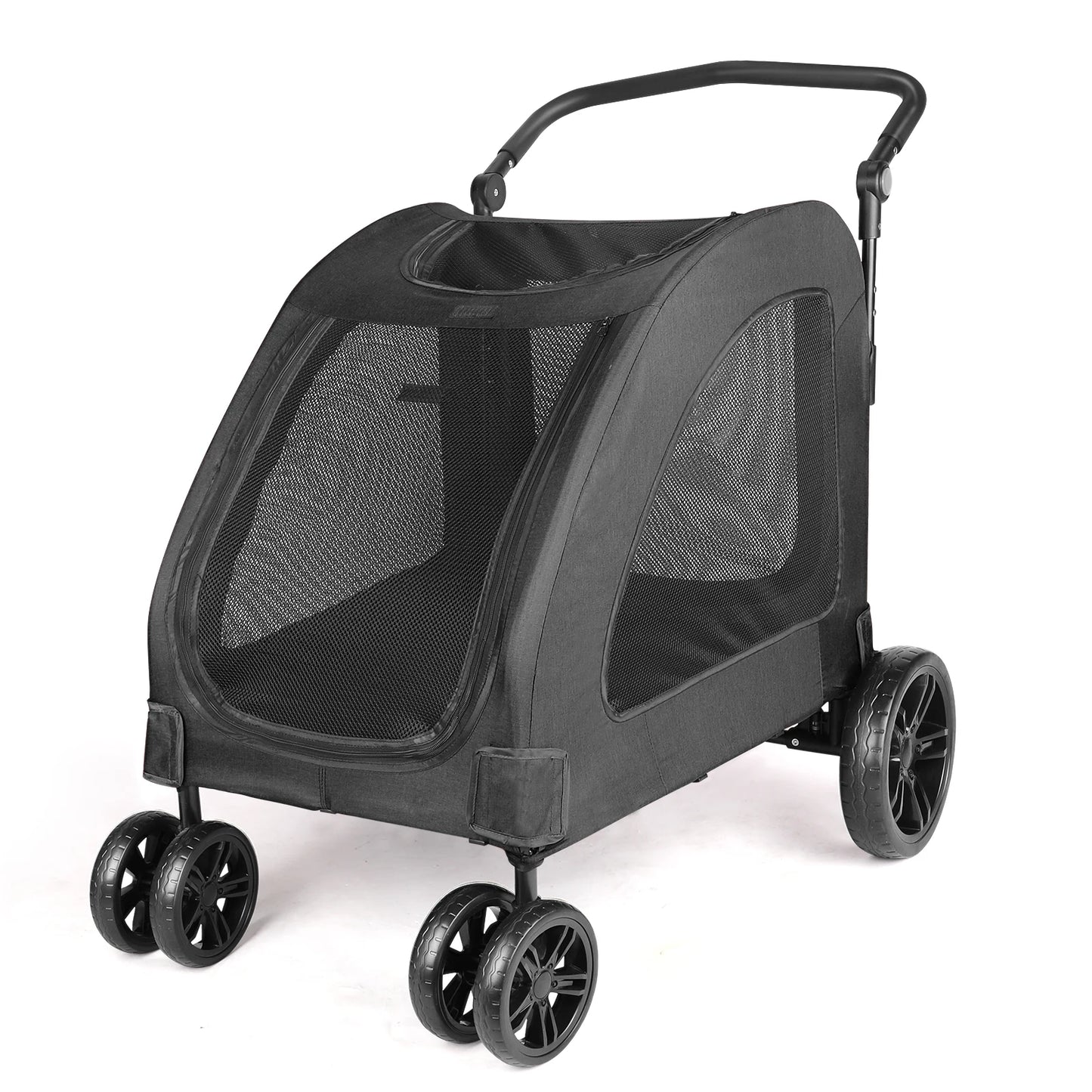 Heavy Duty Foldable Dog Stroller For Large Dogs 120 Lbs