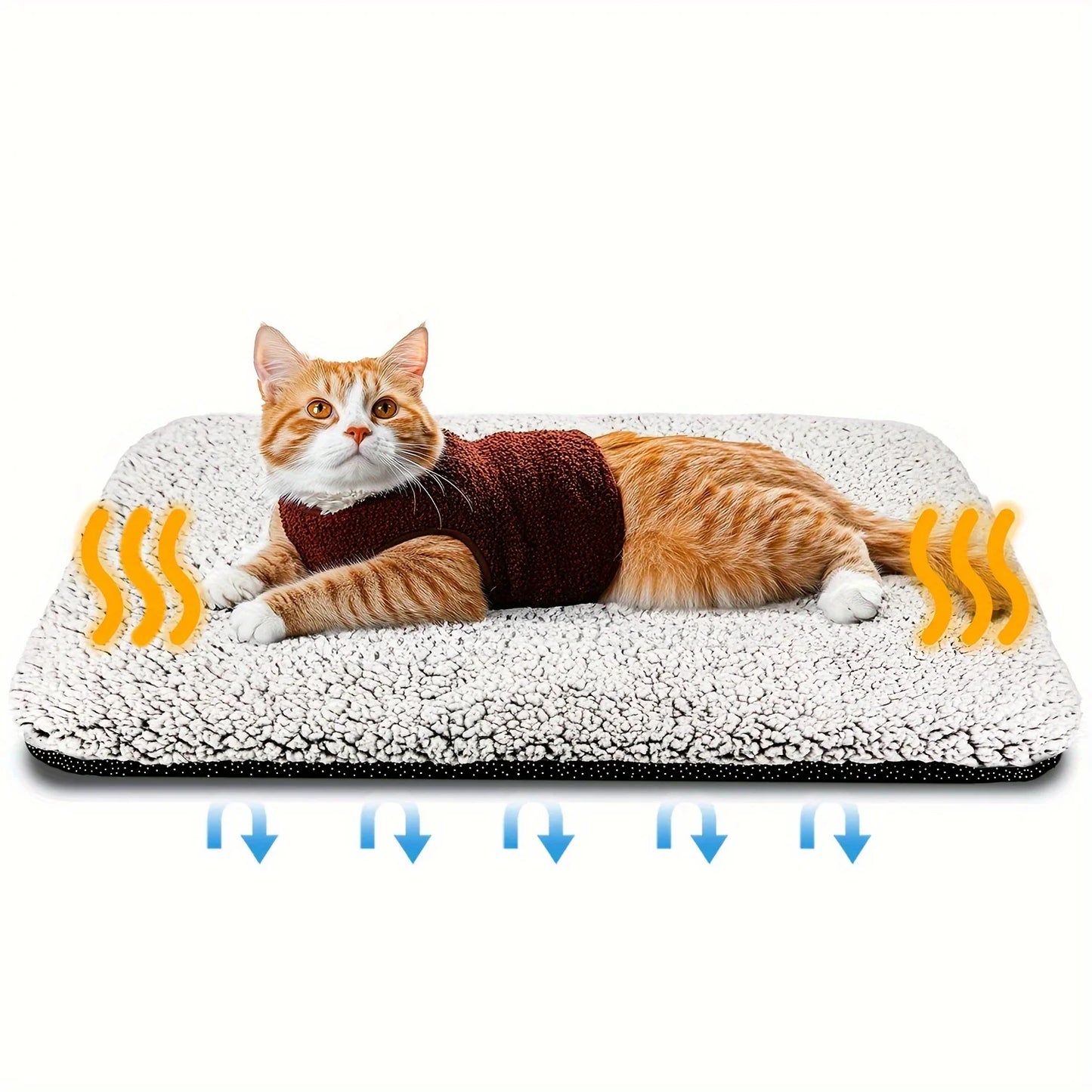 Self Heating Pet Pad Blanket With Thermal Core For Cats And Dogs Washable
