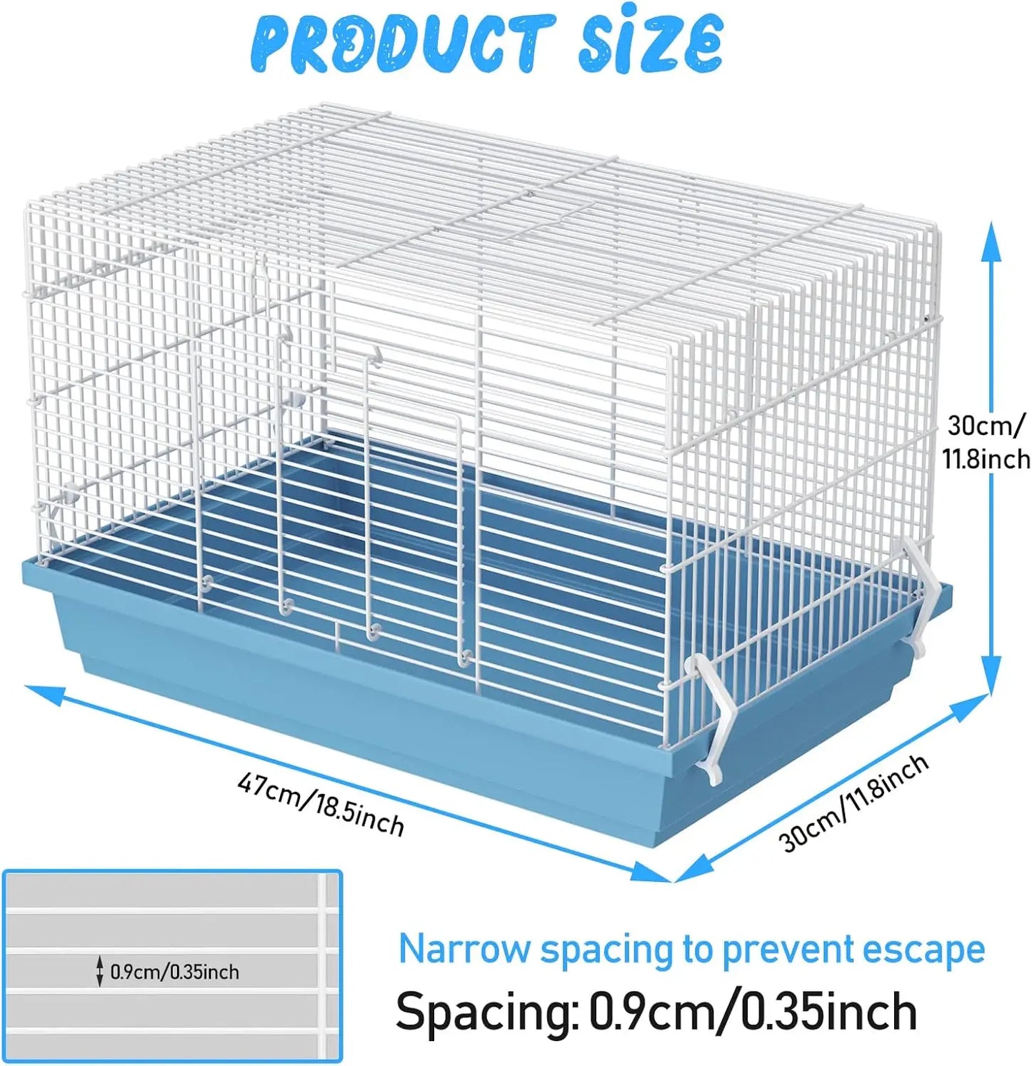 Spacious Small Animal Cage For Hamsters Gerbils Mice Rats Guinea Pigs Easy Clean