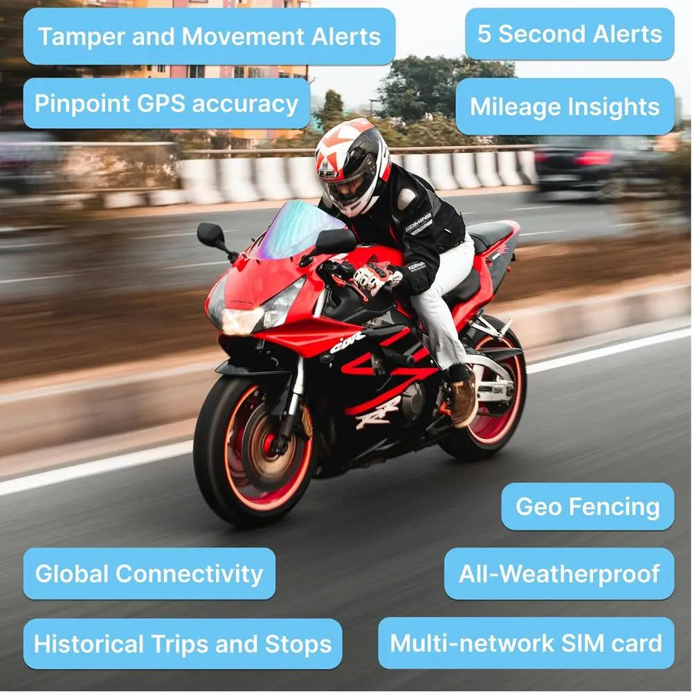 SpyTec Pulse Moto GPS Motorcycle Tracker Real Time Waterproof Tracking