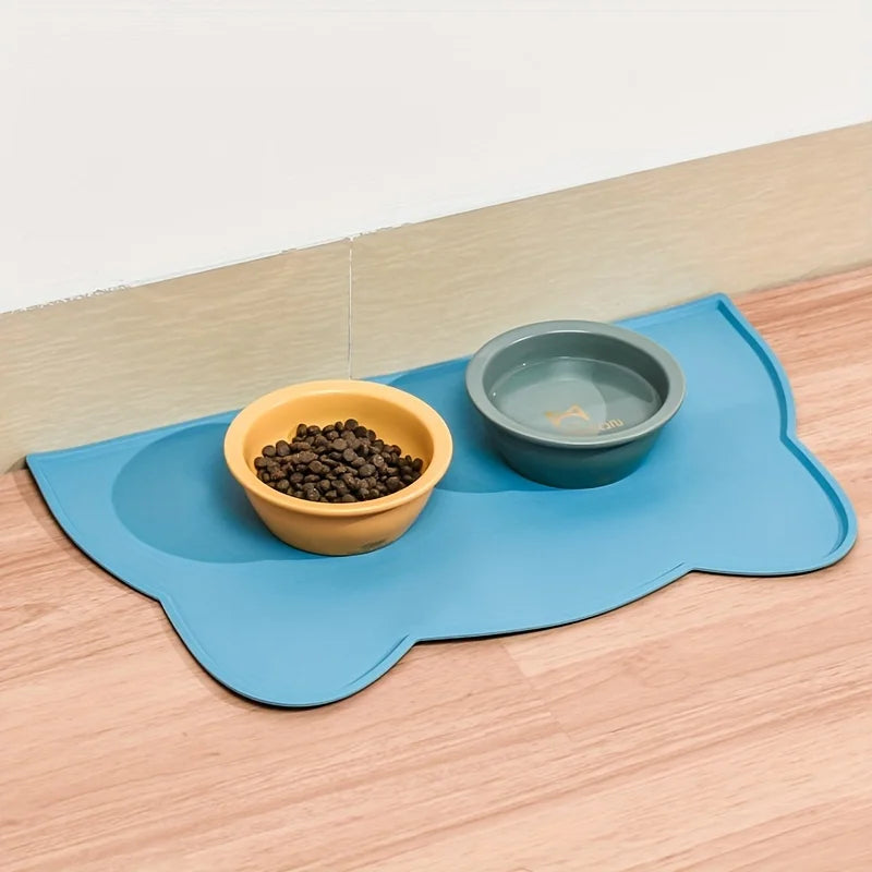 Pet Feeding Mat Dogs And Cats Waterproof With Raised Edge