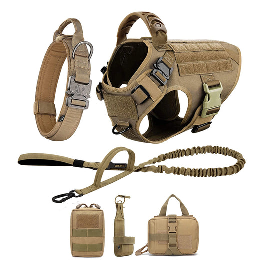 Dog Harness And Leash Set Padded Training Vest For German Shepherd Malinois