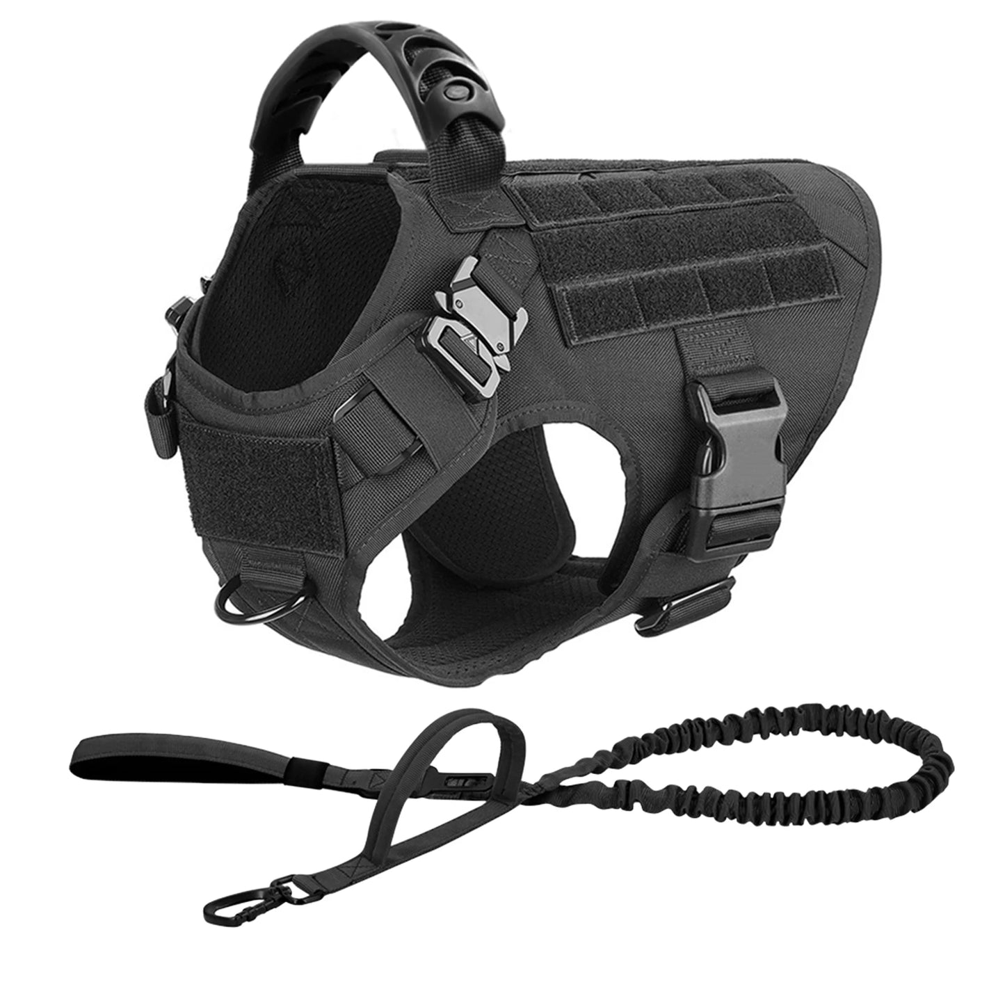 Dog Harness And Leash Set Padded Training Vest For German Shepherd Malinois