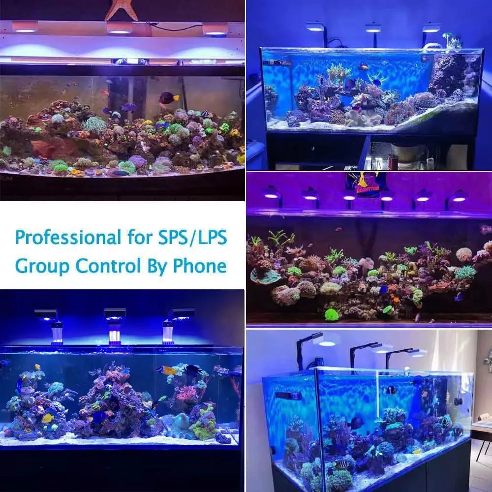 PopBloom 100W WiFi Reef Aquarium Light Full Spectrum LED