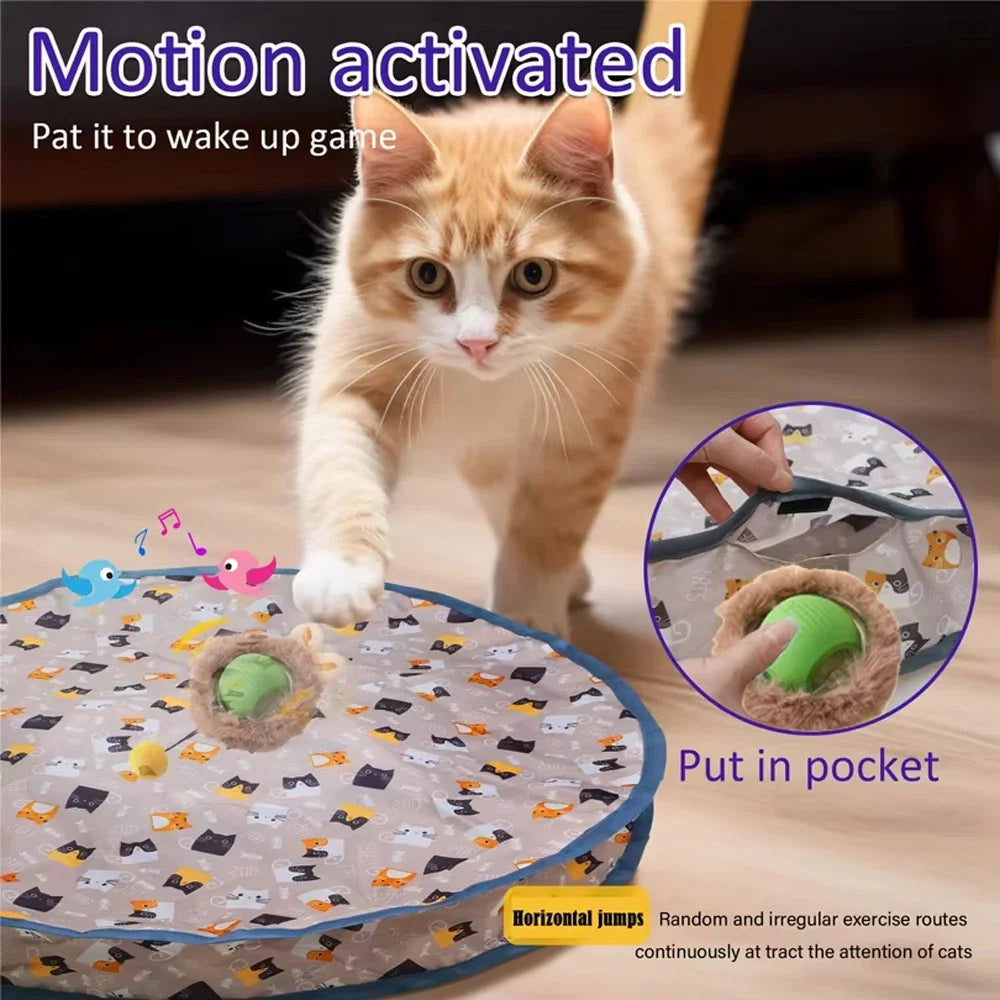 Motion Activated Interactive Cat Ball Toy For Indoor Hide And Seek