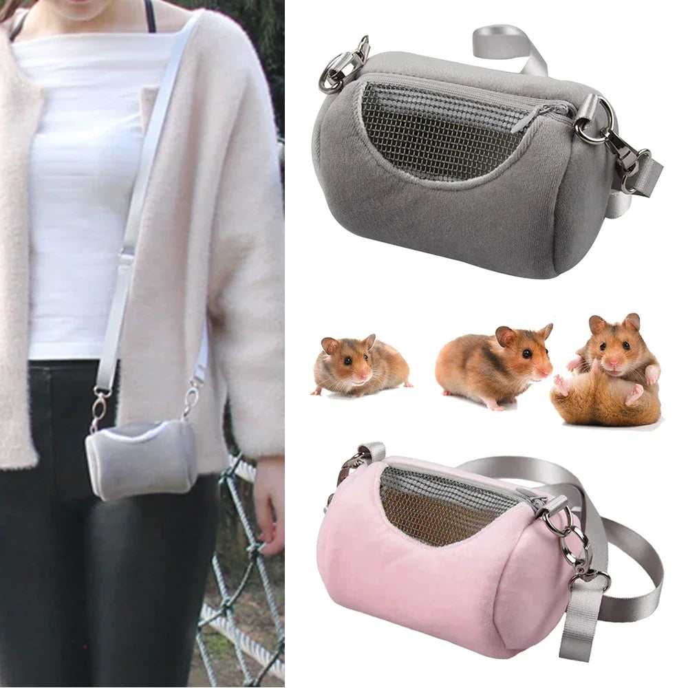 Small Pet Backpack Hamster Carrier Bag Breathable Mesh