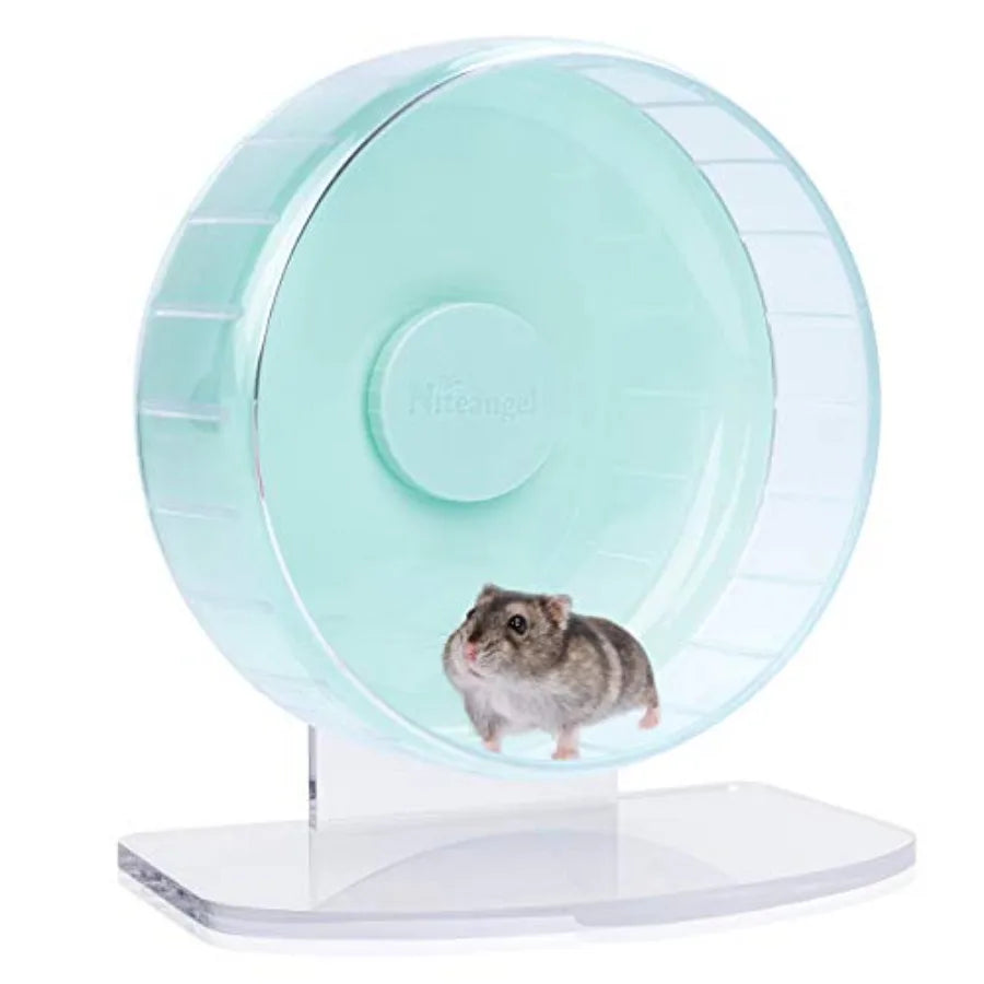 Super-Silent Hamster Exercise Wheels - Quiet Spinner Hamster Running Wheels with Adjustable Stand for Hamsters Gerbils Mice Or