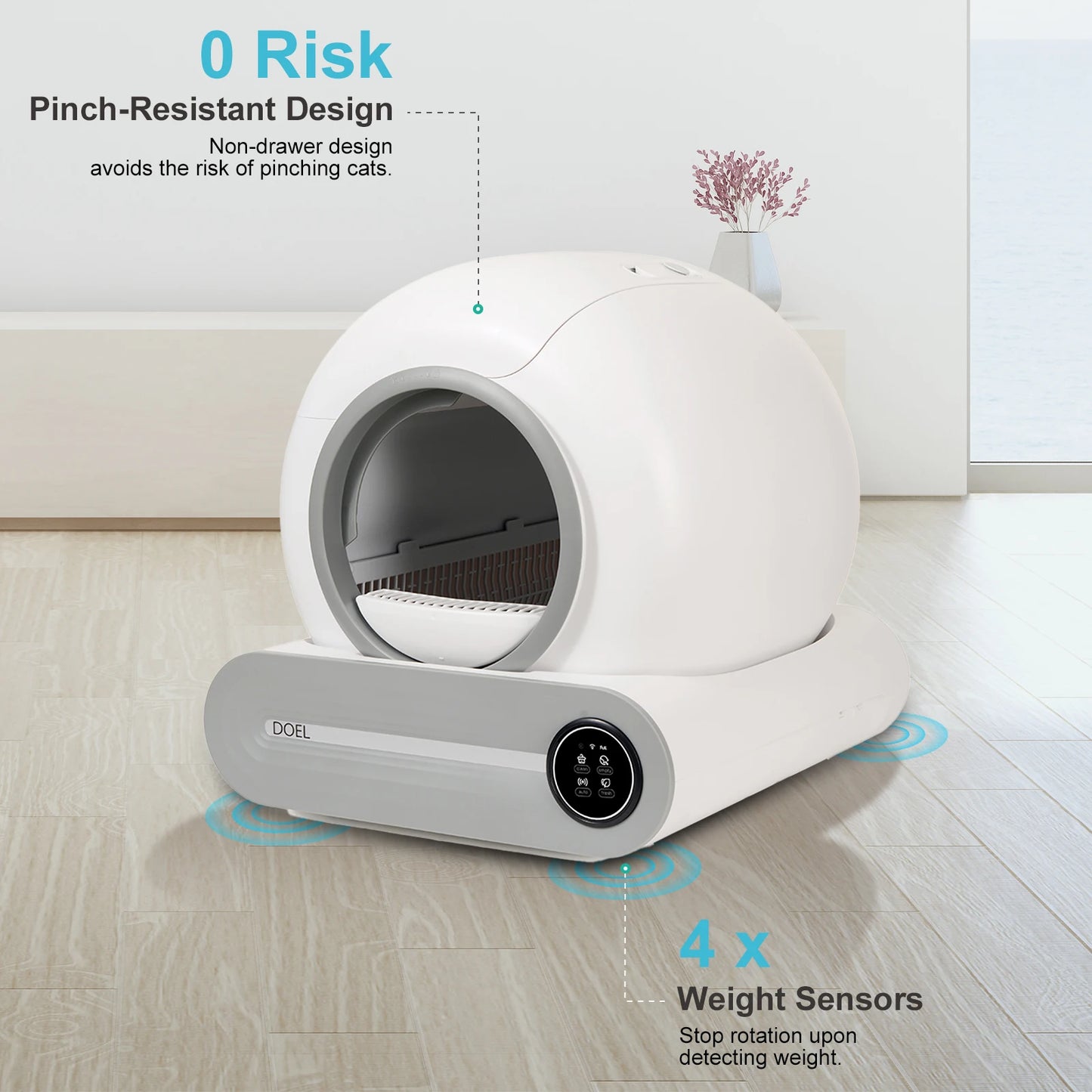 Doel Self Cleaning Cat Litter Box App Control WiFi