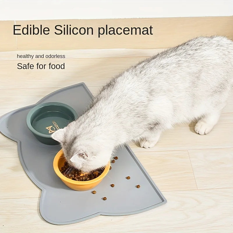 Pet Feeding Mat Dogs And Cats Waterproof With Raised Edge