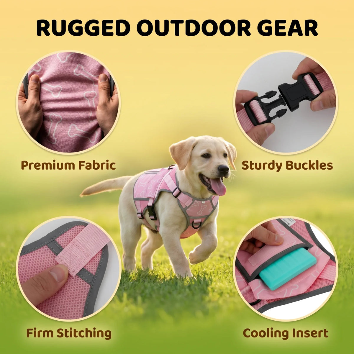 Dog Cooling Vest Harness Jacket For Summer Outdoor Walks