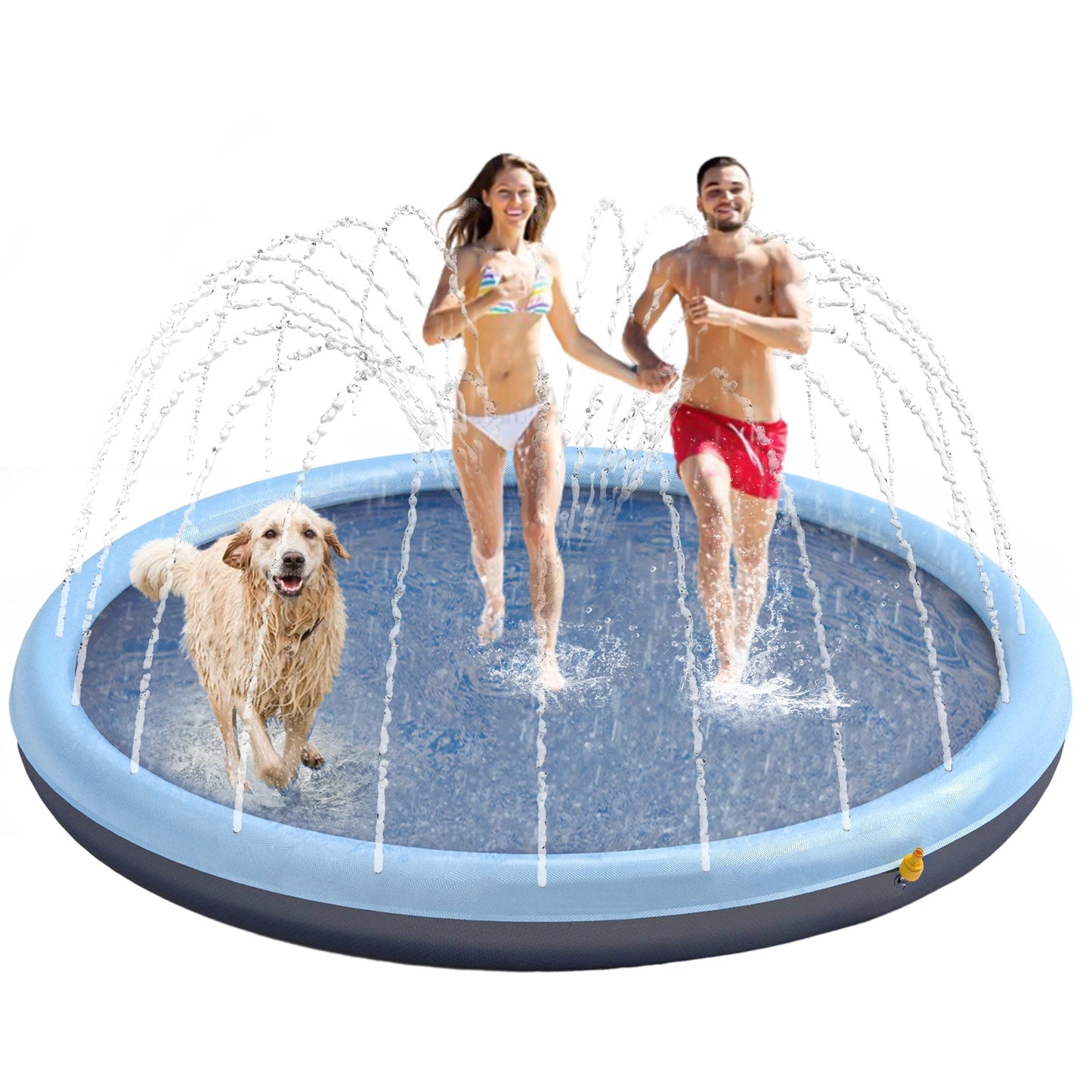 Dog Splash Pad Non Slip Outdoor Water Toy For Pets