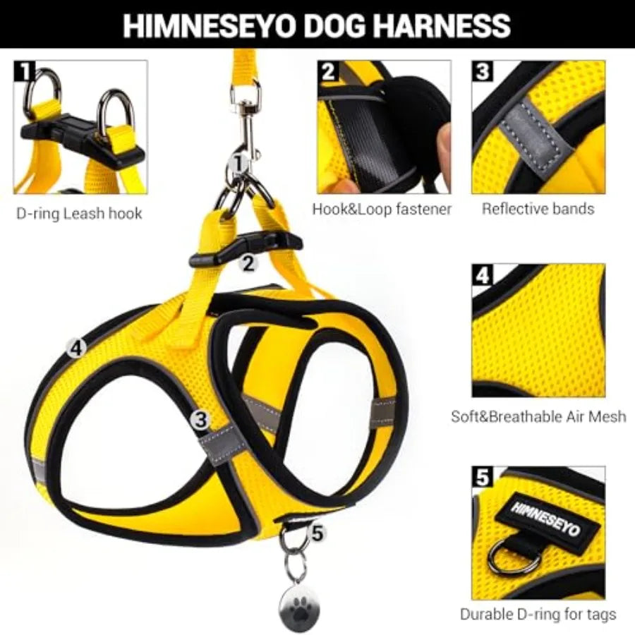 No Pull Dog Harness And Leash Set Reflective Easy Walk