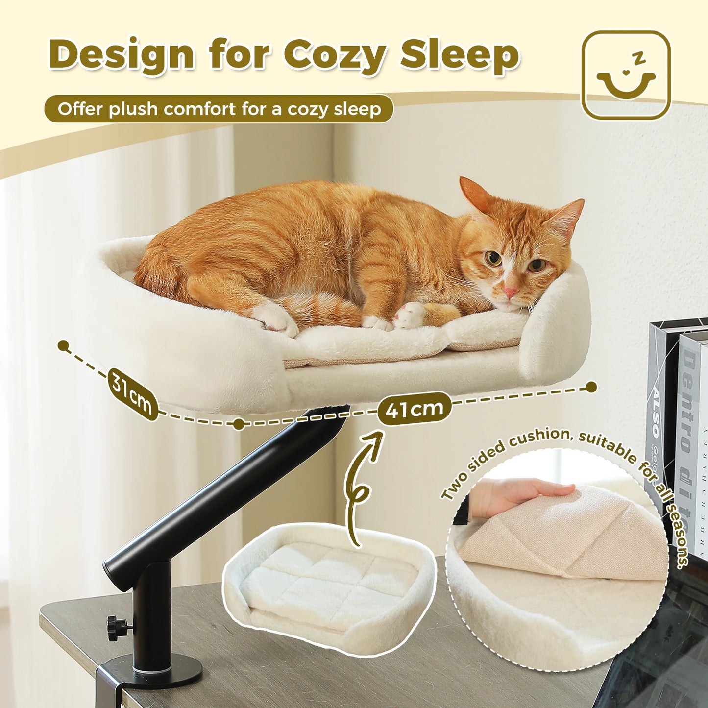 PAWZ Road Cat Desk Bed 360 Degree Rotatable Hammock Stand