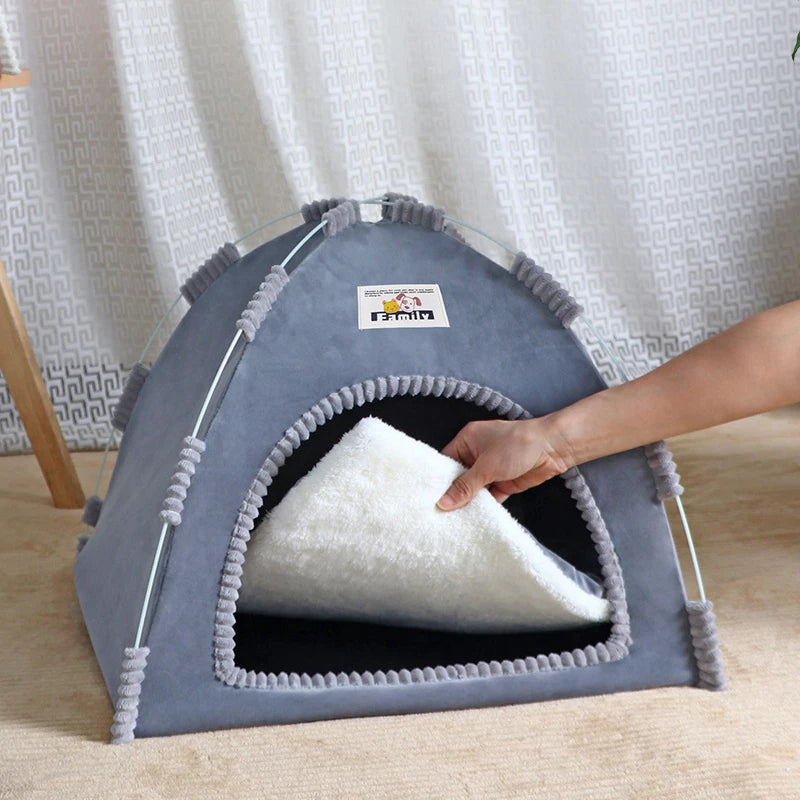 Foldable Cat And Dog Tent Four Seasons Outdoor Nest Breathable