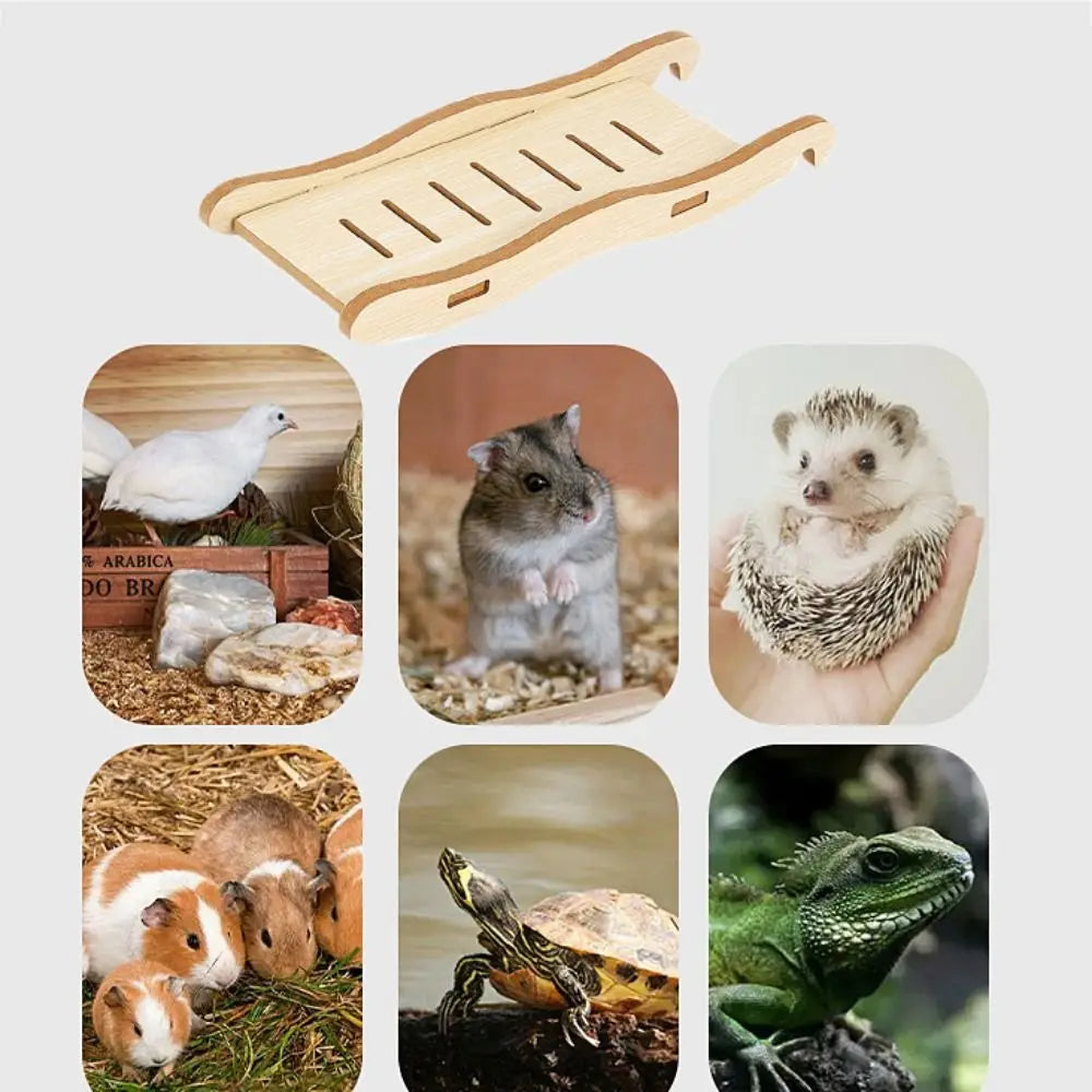 Wooden Hamster Ladder Suspension Bridge Small Pets