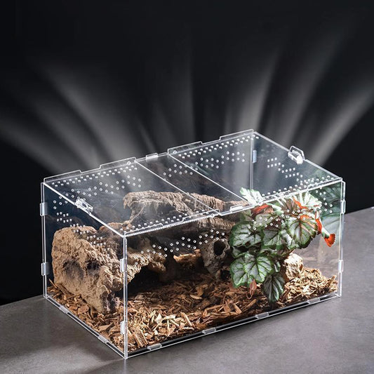 Acrylic Reptile Breeding Box Enclosure For Terrarium Habitat