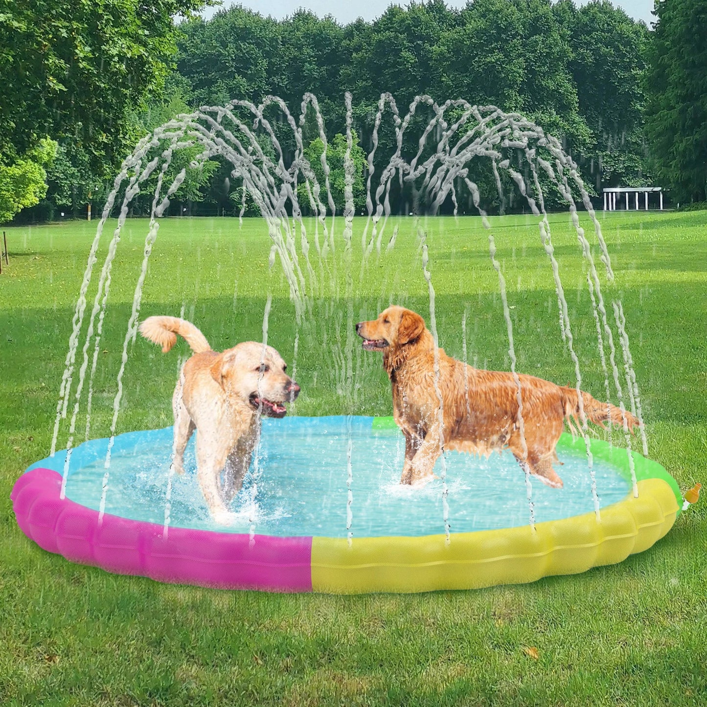 Dog Splash Pad Non Slip Outdoor Water Toy For Pets