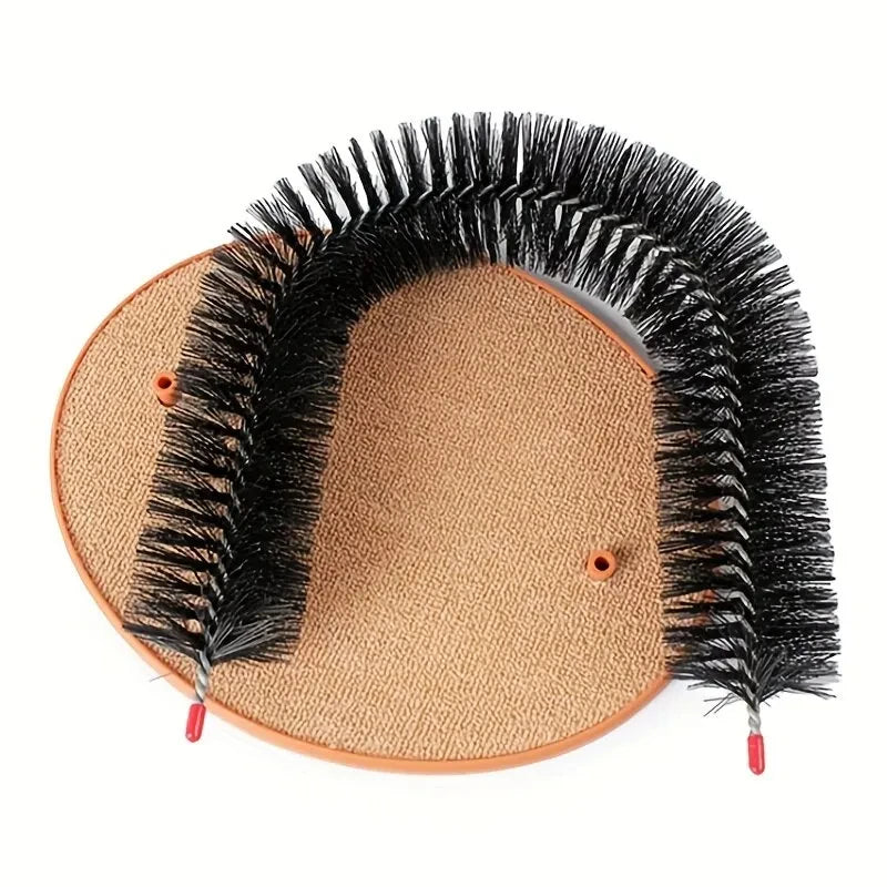 Cat Toy Arch Self Grooming Massage Brush With Scratching Pad For Cats