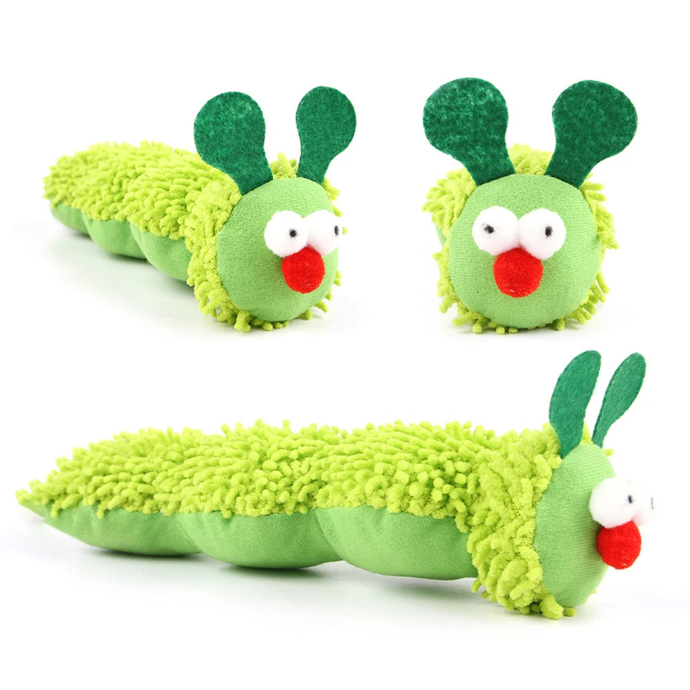 Caterpillar Cat Chew Toy With Catnip And Silvervine For Cats