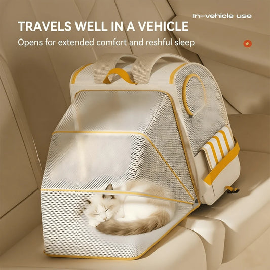 XMSJ Pet Stroller And Backpack Carrier With Expandable Mesh For Cats And Dogs