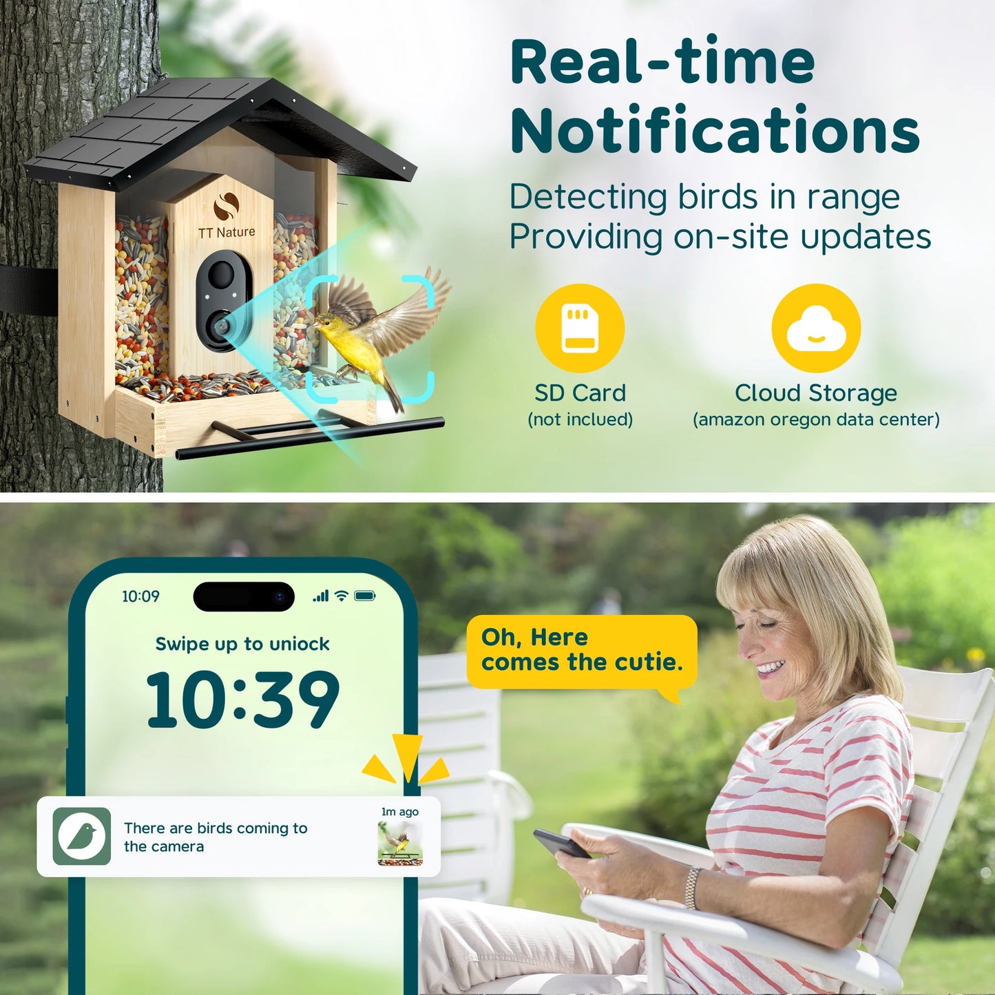 Bird Feeder With Camera Smart Birdhouse AI Identifies 10000 Plus Species