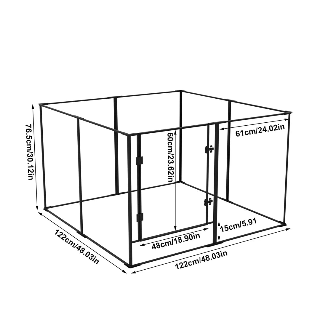 8 Panels Acrylic Dog Playpen Indoor Pet Exercise Fence Whelping Pen Box for Puppies Rabbits Small Animals Clear Pet Play Area