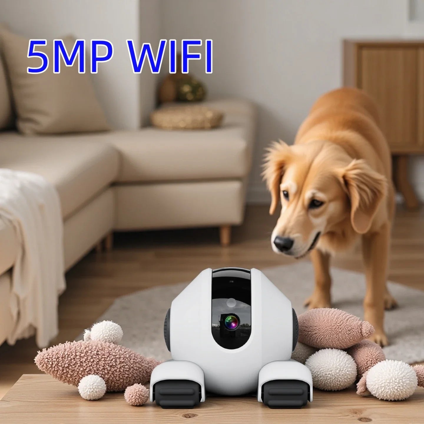 5MP Wi-Fi Indoor Security Camera With 2-Way Audio For Pets