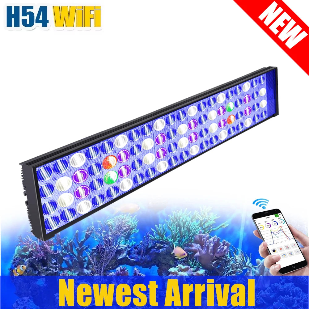 PopBloom WiFi Aquarium Light Full Spectrum For Reef Tanks