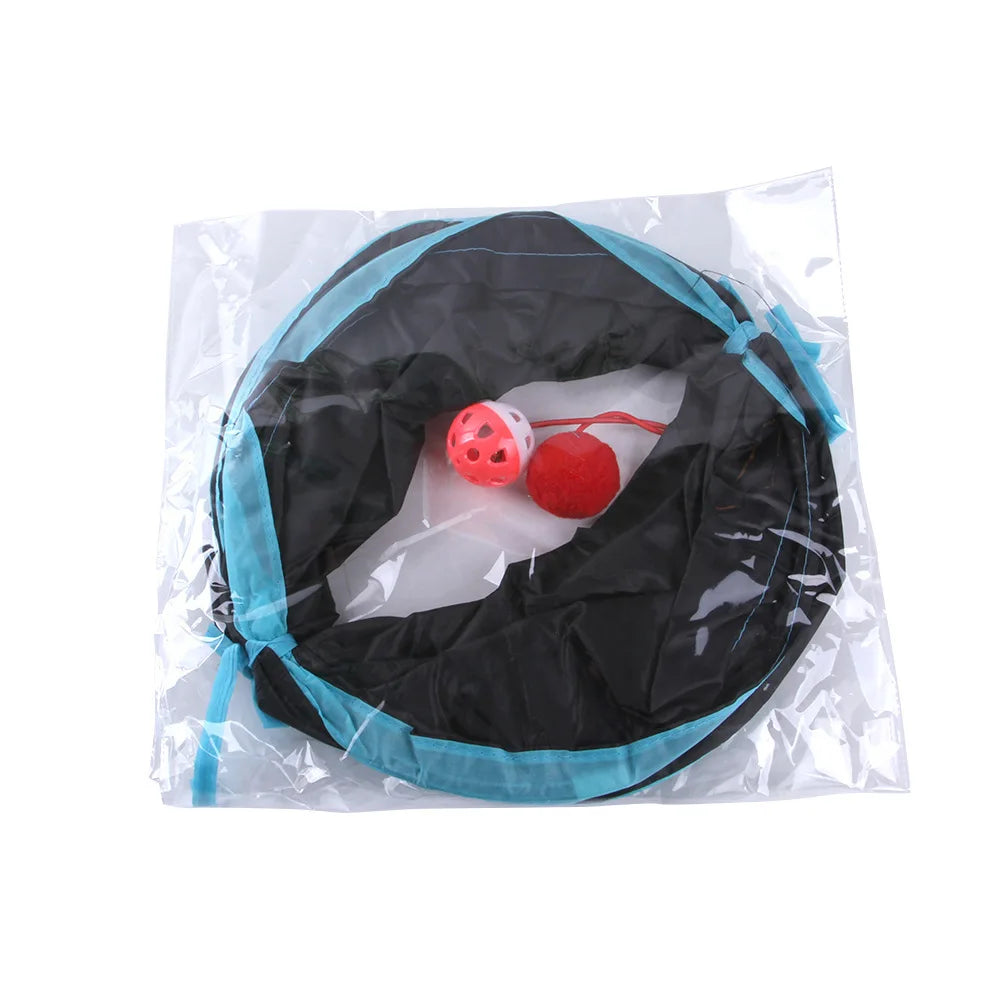 Foldable Cat Tunnel Toy For Indoor Play Breathable Cloth