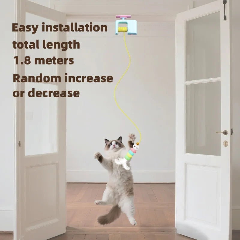 The New Type Of Cat Electric Smart Hanging Door Toy Is A Self-entertainment Entertaining And Cat-teasing Wonder
