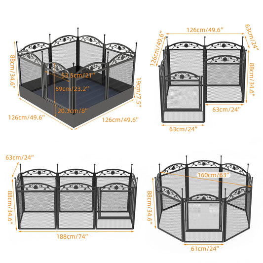 Bingopaw Heavy Duty Dog Playpen Indoor Outdoor Whelping Training