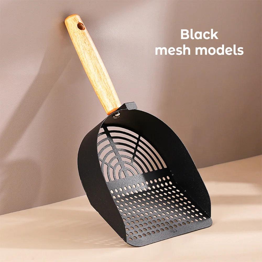 Sturdy Steel Cat Litter Scoop With Long Handle For Easy Cleanup