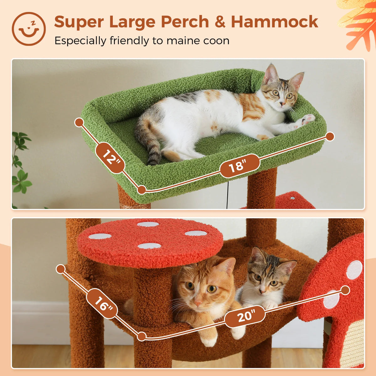 PAWZ Road Multi Tier Cat Tree With Scratching Posts Hammock