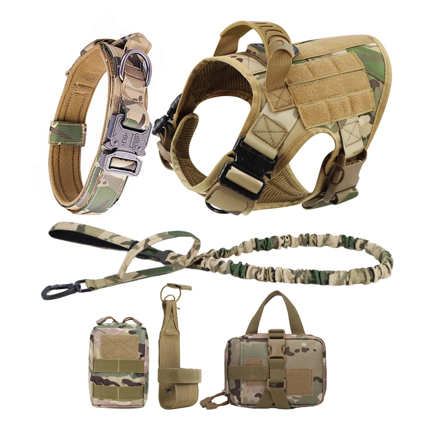 Dog Harness And Leash Set Padded Training Vest For German Shepherd Malinois