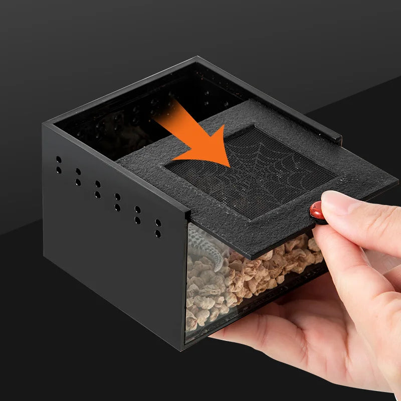 Acrylic Insect Feeding Box For Reptiles And Spiders