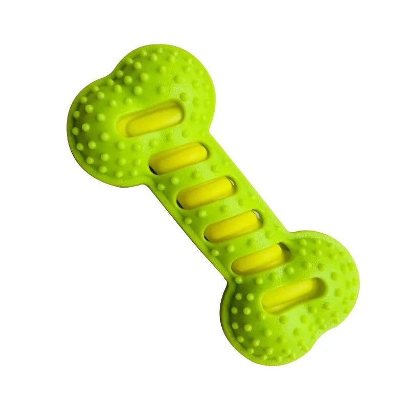 Dog Chew Toy Rubber Bone For Teeth Cleaning And Interactive Play