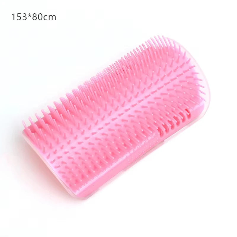 Cat Scratcher Massage Comb - Corner Scratching Brush with Catnip, Pet Deshedding Comb for Hair Removal, Grooming