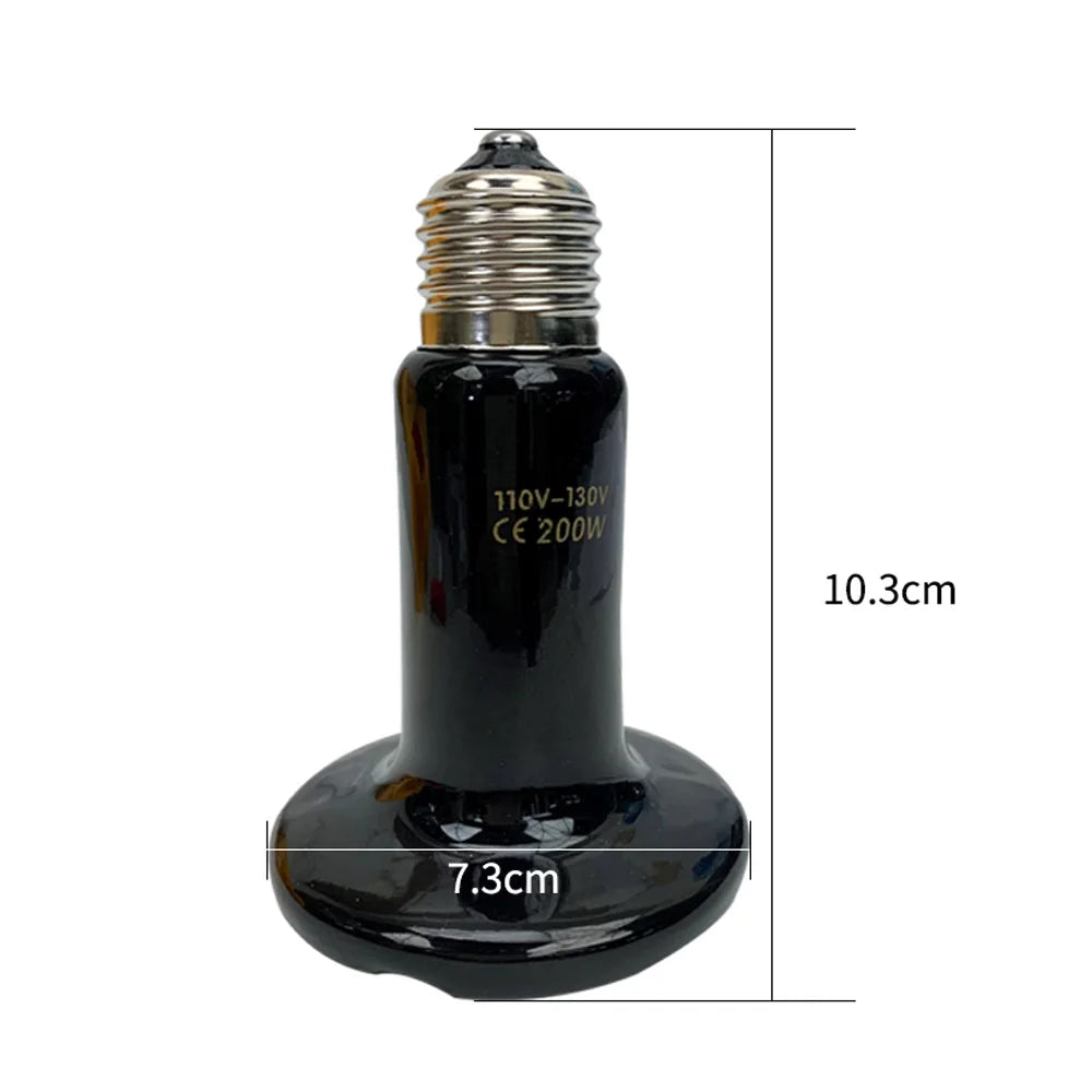 Far Infrared Ceramic Pet Heating Lamp 25W-200W for Reptiles and Turtles