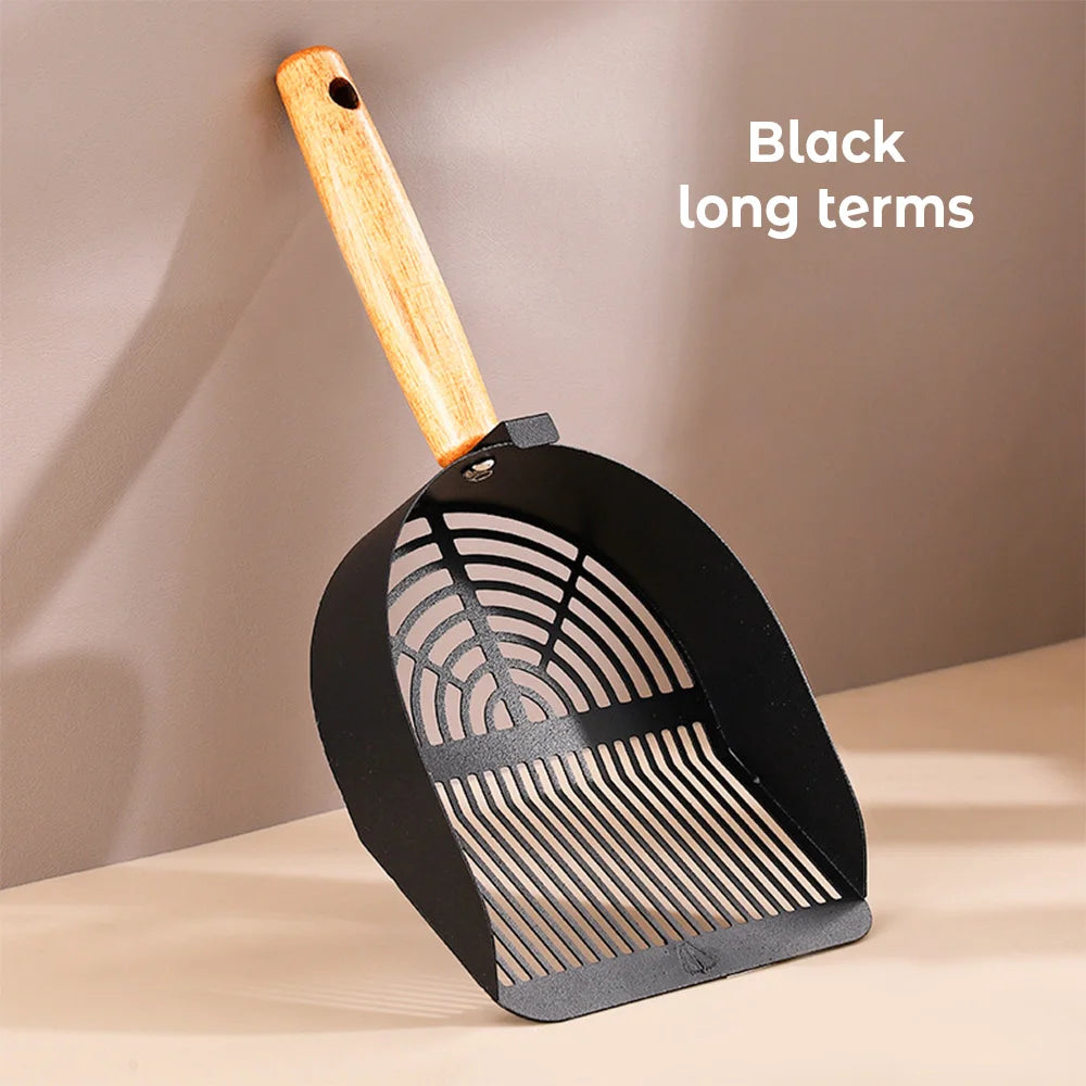 Sturdy Steel Cat Litter Scoop With Long Handle For Easy Cleanup