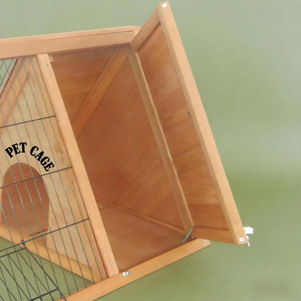 A-Frame Wooden Pet House For Small Animals Rabbits