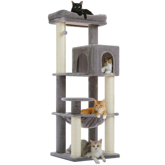 Pawz Road Heavy Duty Cat Tower Hammock Plush Scratching Post