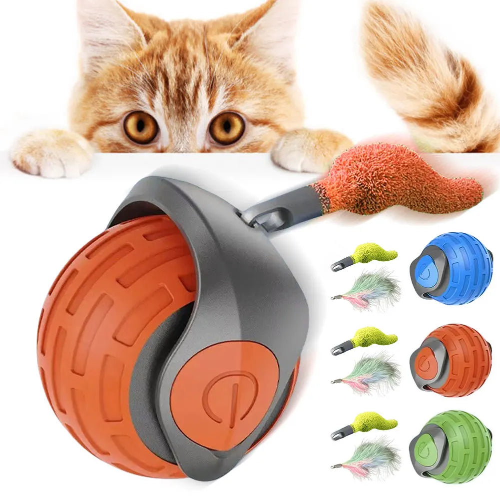 Shunmaii Cat Interactive Ball Toy Rechargeable Electric Teaser for Pets