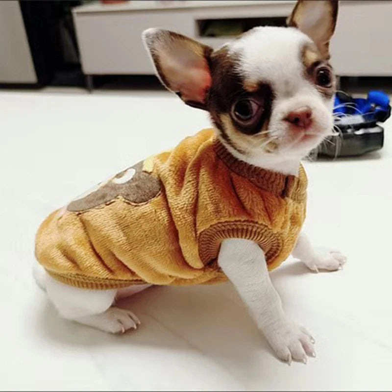 Soft Fleece Print Pullover Sweater For Dogs Winter Comfort