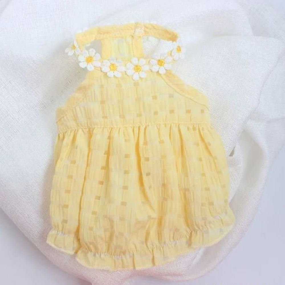 Breathable Floral Pet Skirt For Small Dogs And Cats