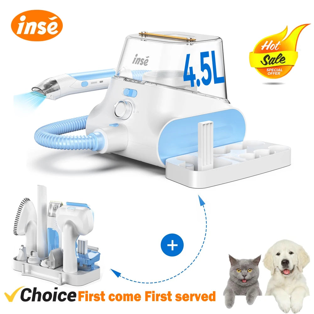 INSE P30 Dog Grooming Vacuum Ultra Low Noise Pet Kit