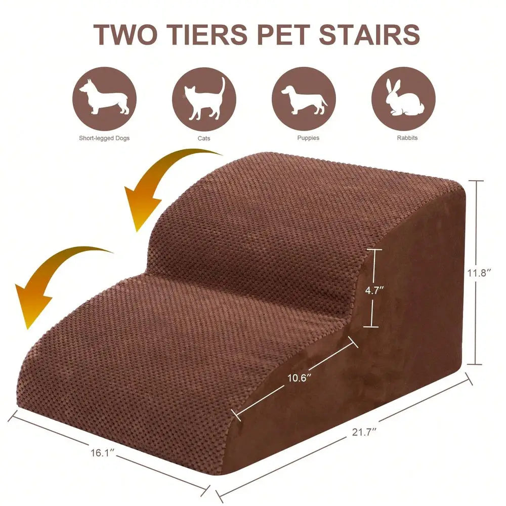 Soft Foam Pet Steps For Small Dogs Extra Wide Non Slip Ramp
