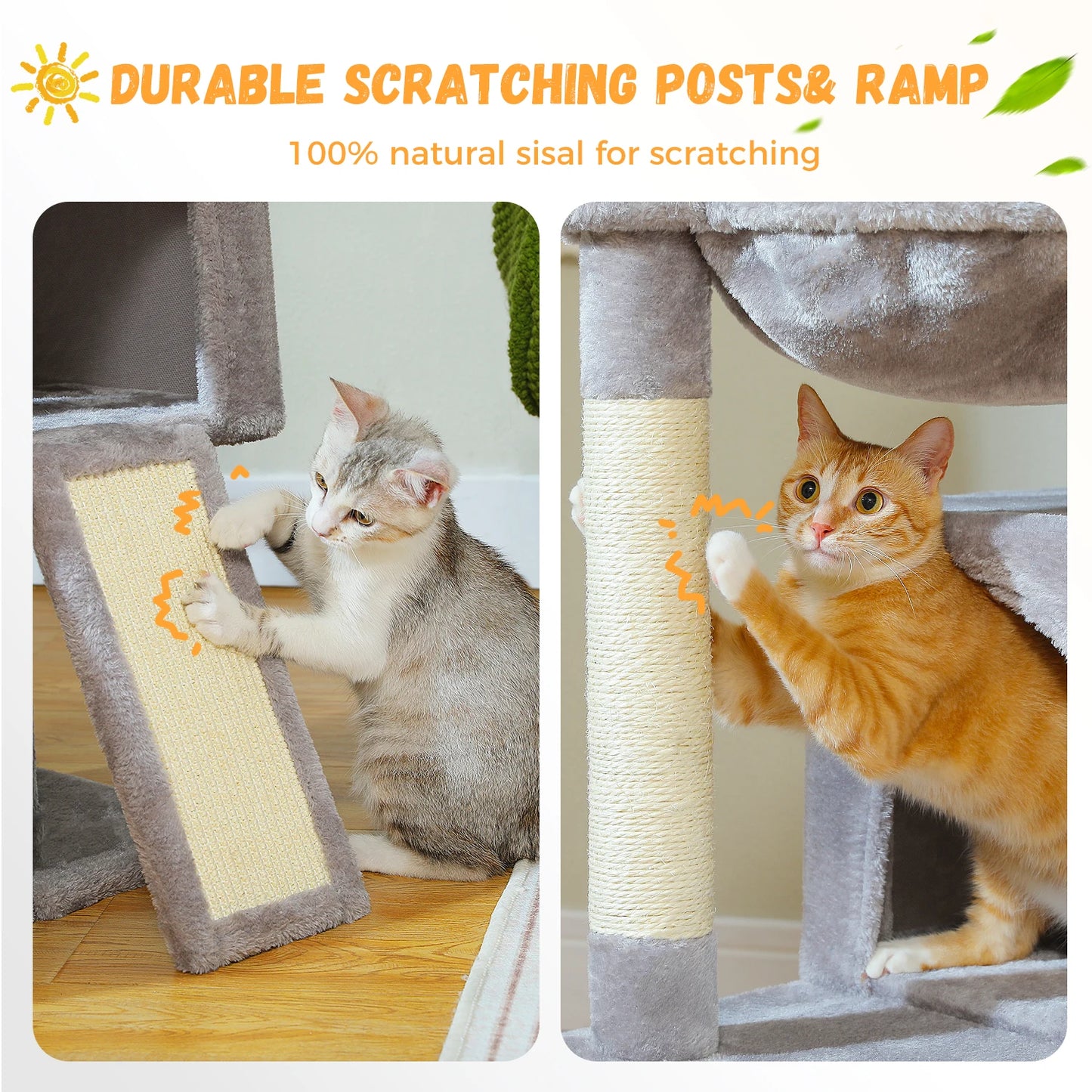 PAWZ Road Multi Level Cat Tree With Condos Hammock