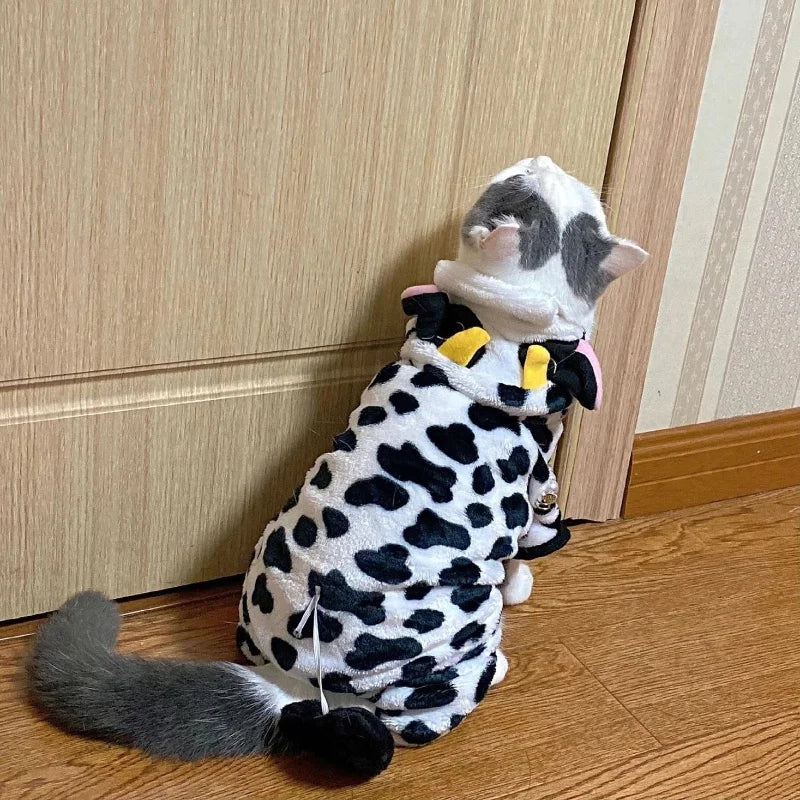 Cozy Fleece Dog And Cat Jumpsuit Coat For Small Pets